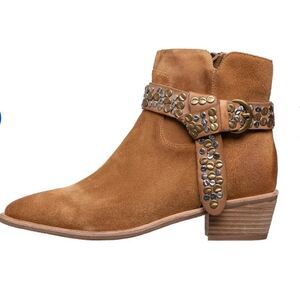 Antelope $239 Demi Leather Ankle Boots Western Zip Womens EU 38 US 7.5-8 NEW